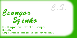 csongor szinko business card